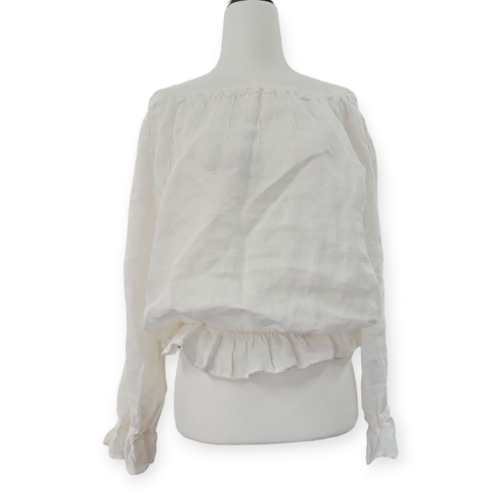 120%Lino  100%linen  boho top